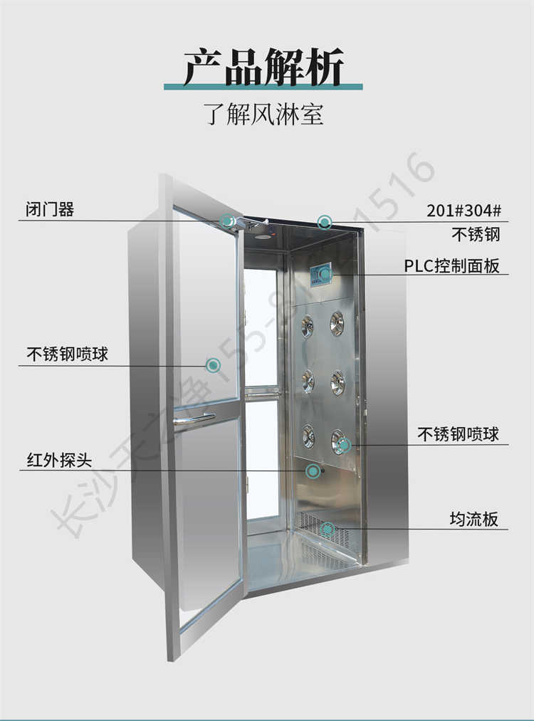 長沙天之凈不銹鋼智能風(fēng)淋室-結(jié)構(gòu)
