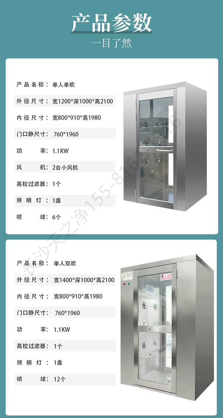 長沙天之凈不銹鋼風(fēng)淋室生產(chǎn)-產(chǎn)品參數(shù)1