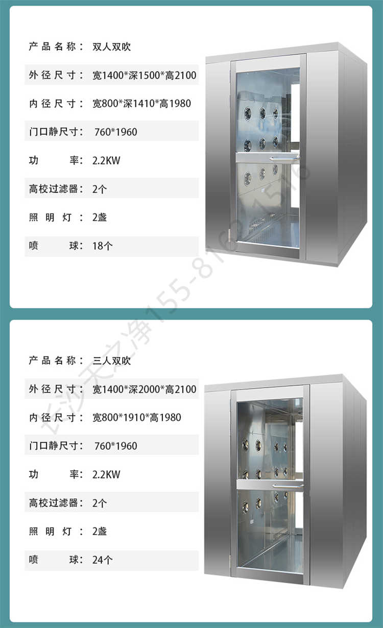 長沙天之凈不銹鋼風(fēng)淋室生產(chǎn)-產(chǎn)品參數(shù)2