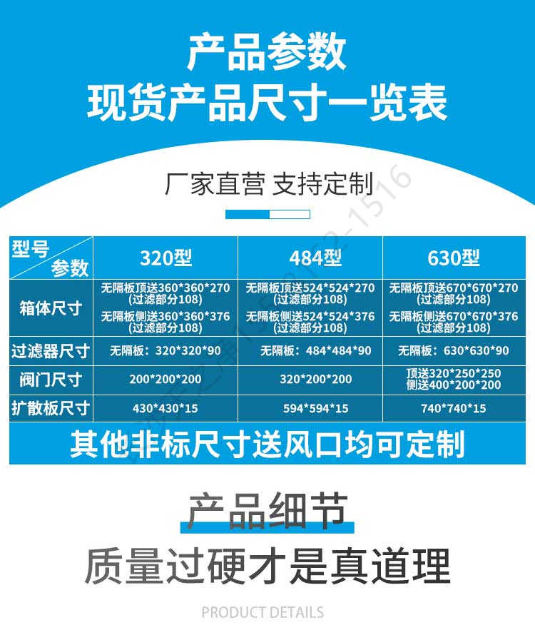 長(zhǎng)沙天之凈高效送風(fēng)口-尺寸參數(shù)表